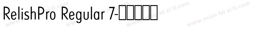 RelishPro Regular 7字体转换